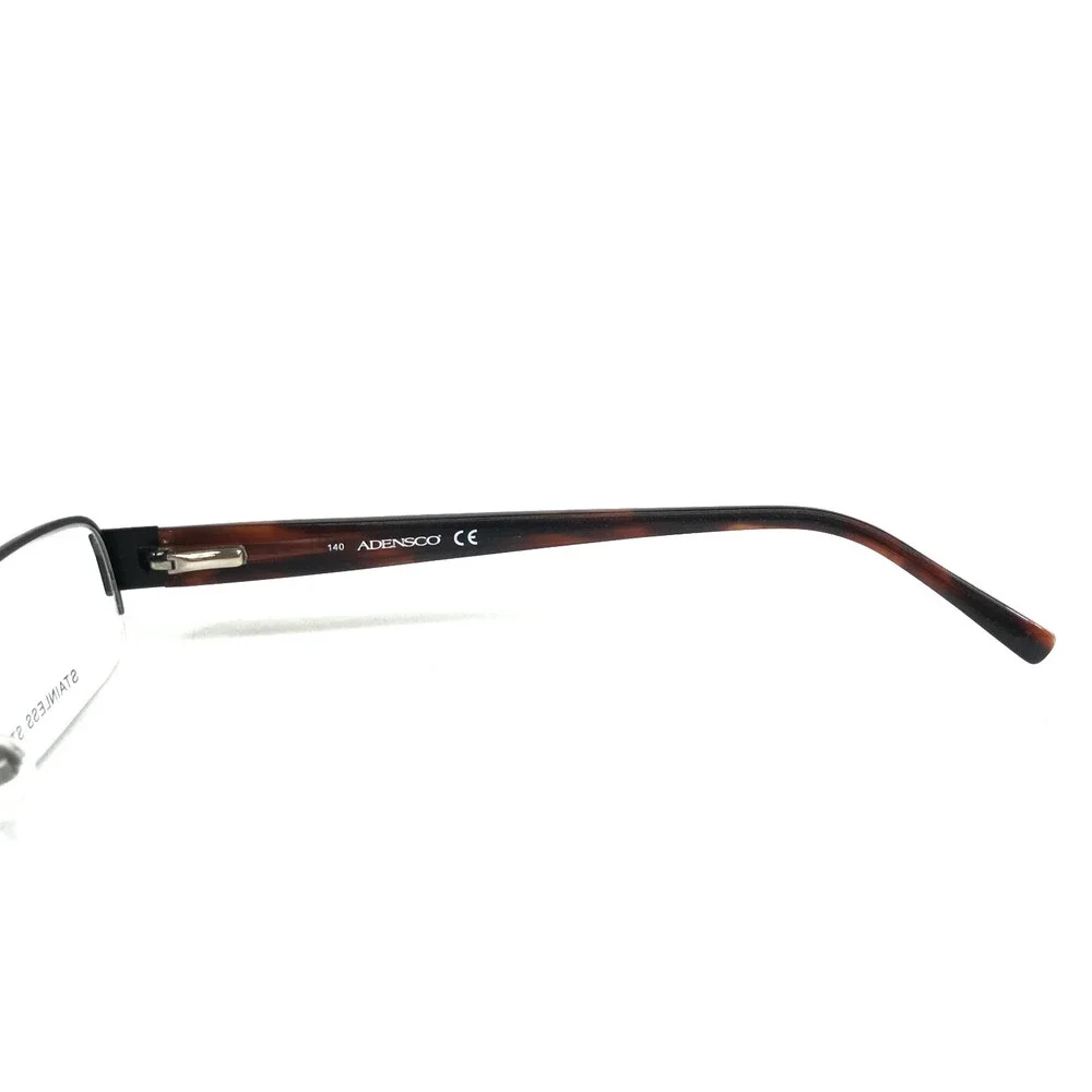 Adensco Eyeglasses Frames ANTHONY RX1 Black Brown Rectangle Half Rim 51-18-140